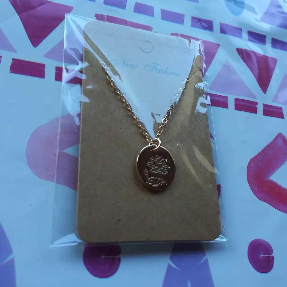 Lotus Gold Necklace